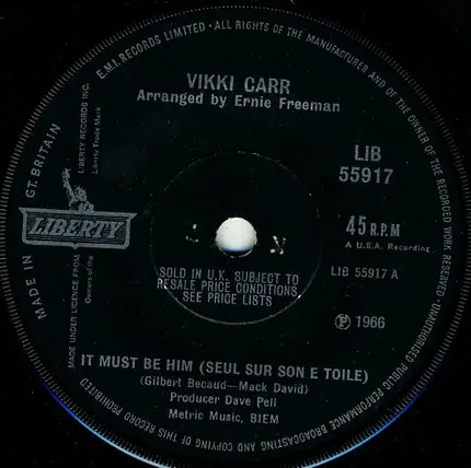 Vikki Carr - It Must Be Him (Seul Sur Son E Toile)