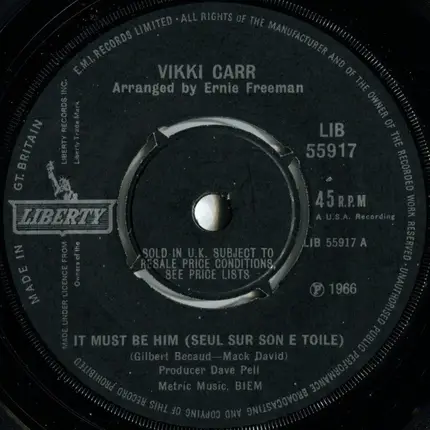 Vikki Carr - It Must Be Him (Seul Sur Son E Toile)