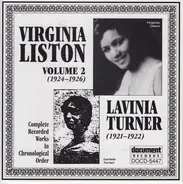 Virginia Liston , Lavinia Turner - Complete Recorded Works In Chronological Order (Virginia Liston Volume 2, C.25 October 1924 To 29 M