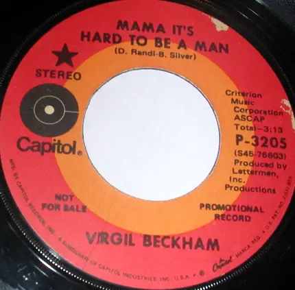 Virgil Beckham - Mama It's Hard To Be A Man
