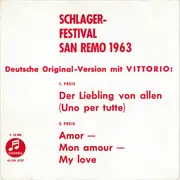 7inch Vinyl Single - Vittorio Casagrande - Schlager-Festival San Remo 1963