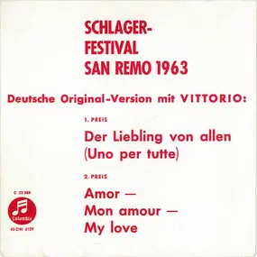 Vittorio Casagrande - Schlager-Festival San Remo 1963