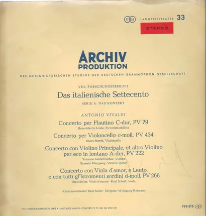 Vivaldi - Das italienische Settecento