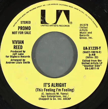 Vivian Reed - It's Alright (This Feeling I'm Feeling)