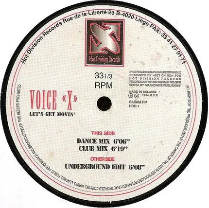 Voice X - Let's Get Movin'