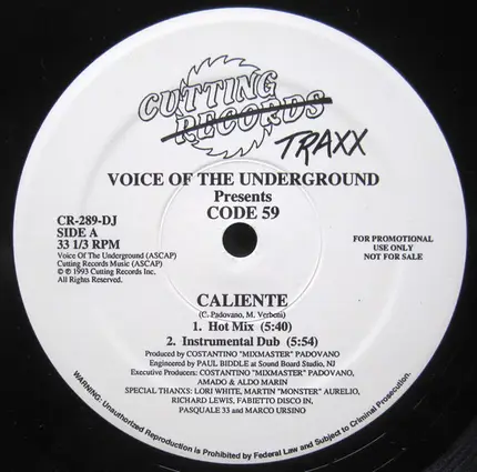 Voice Of The Underground Presents Code 59 - Caliente