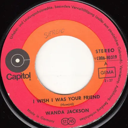 Wanda Jackson - I Wish I Was Your Friend