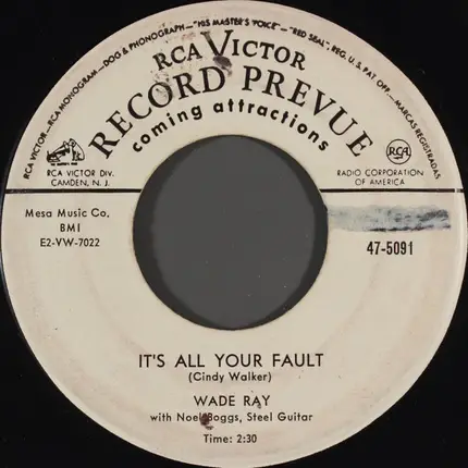 Wade Ray - It's All Your Fault