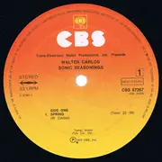Double LP - Walter Carlos - Sonic Seasonings
