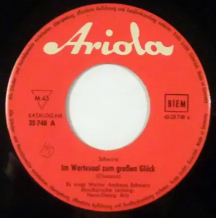 Walter Andreas Schwarz - Im Wartesaal Zum Großen Glück / Für 300 Francs