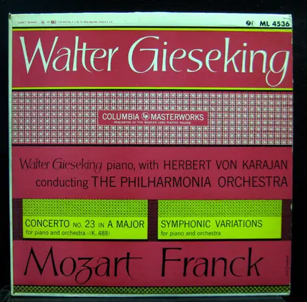 Mozart - Concerto No. 23 In A Major For Piano And Orchestra - (K. 488) / Symphonic Variations For Piano And