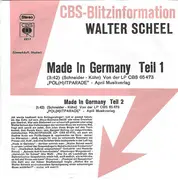 7inch Vinyl Single - Walter Scheel - Made In Germany Teil 1 &  2