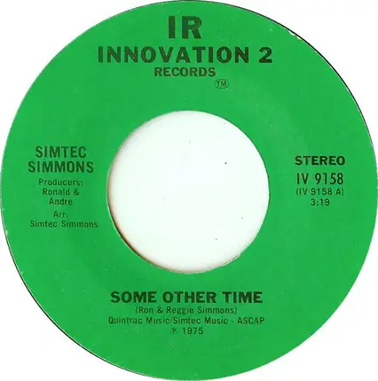 Walter 'Simtec' Simmons - Some Other Time