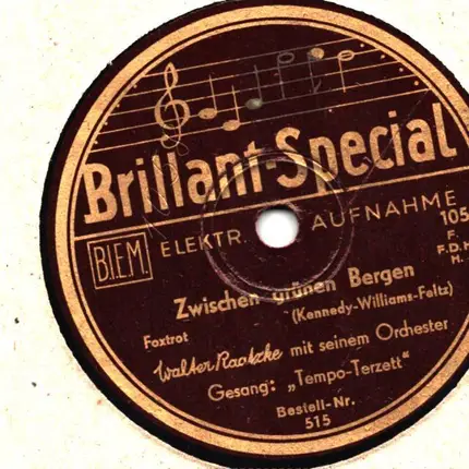 Walter ratzke m.s. Orchester - Zwischen grünen Bergen / In meinem alten Märchenbuch