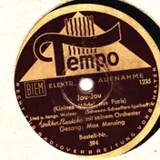 Walter Raatzke m.s. Orchester - Jou-Jou / Ich sag# zu Ihnen "Sie" schöne Frau