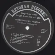 LP - Walter Hensley & The Dukes Of Bluegrass - 3 Days From Home