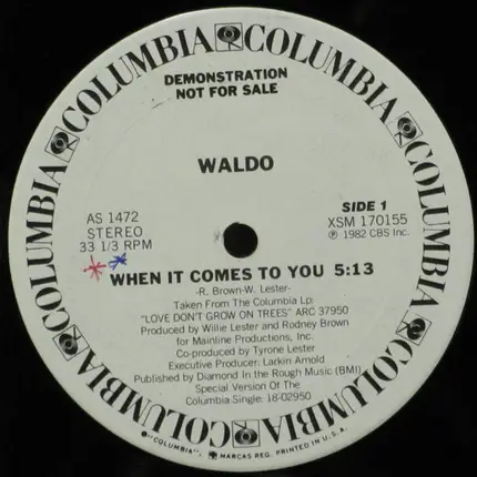 Waldo - When It Comes To You