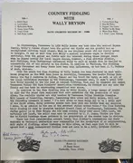 LP - Wally Bryson - Country Fiddling With Wally Bryson