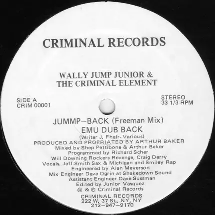 Wally Jump Junior & The Criminal Element - Jummp-Back