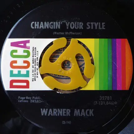 Warner Mack - You Make Me Feel Like A Man / Changin' Your Style