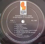 LP - Warner Mack - Everybody's Country Favorites - Mono