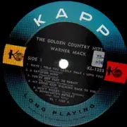 LP - Warner Mack - The Golden Country Hits - MONO, HANK WILLIAMS