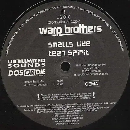 Warp Brothers - Smells Like Teen Spirit