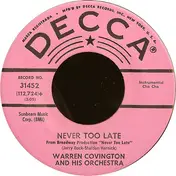 Warren Covington And His Orchestra - Never Too Late / Perdido - Bossa Nova