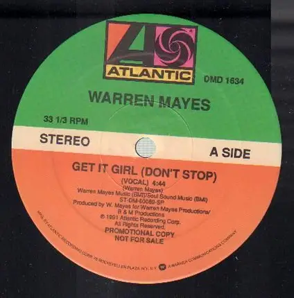Warren Mayes - Get It Girl (Don't Stop)