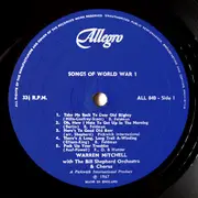 LP - Warren Mitchell - Songs Of World War 1