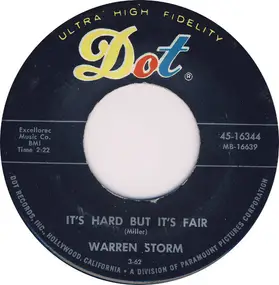Warren Storm - It's Hard But It's Fair / Take These Chains From My Heart