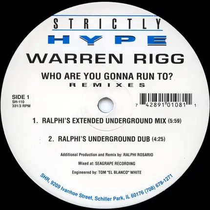 Warren Rigg - Who Are You Gonna Run To? (Remixes)