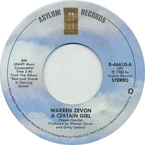 Warren Zevon - A Certain Girl / Empty-Handed Heart