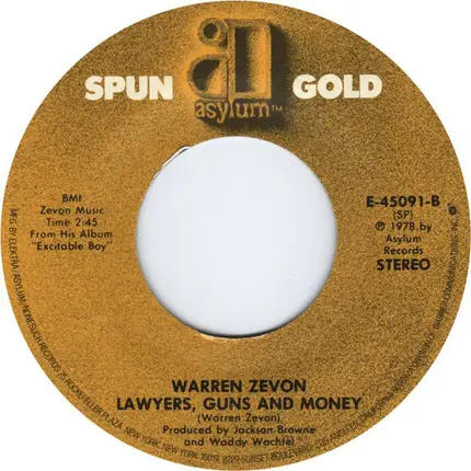 Warren Zevon - Werewolves Of London / Lawyers, Guns And Money