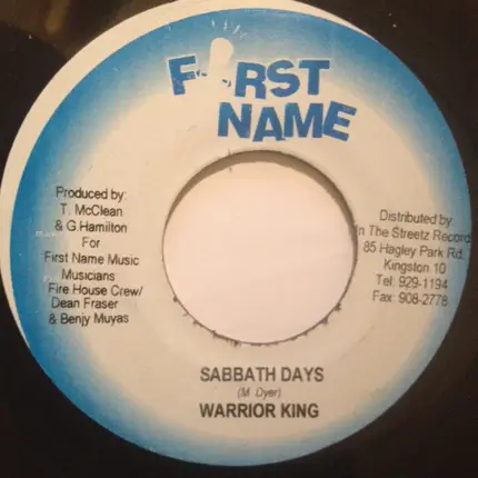 Warrior King / Burro Banton - Sabbath Days / The System