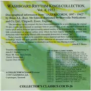 CD - Washboard Rhythm Kings - The Washboard Rhythm Kings Collection, Vol. 4, 1933