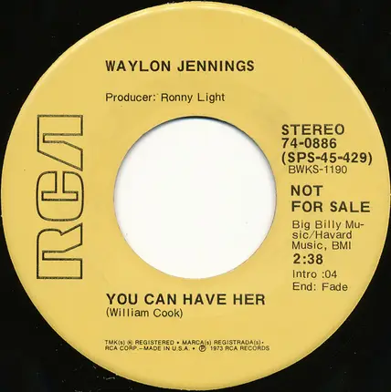 Waylon Jennings - You Can Have Her