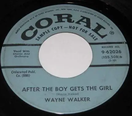 Wayne Walker - After The Boy Gets The Girl