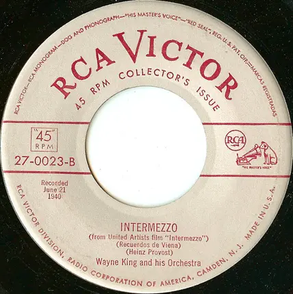 Wayne King And His Orchestra - Josephine (Josefina) / Intermezzo