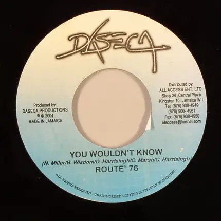 Wayne Marshall / Route 76 - Type of Girl / You Wouldn't Know