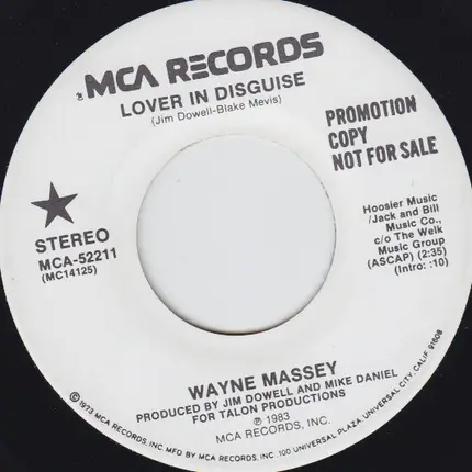 Wayne Massey - Lover In Disguise