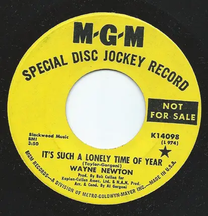 Wayne Newton - It's Such A Lonely Time Of Year / Country