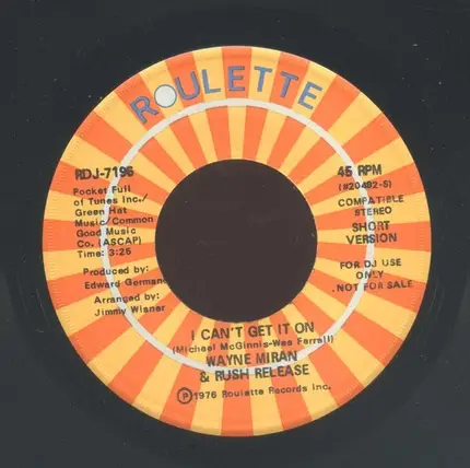 Wayne Miranda & Rush Release - I Can't Get It On