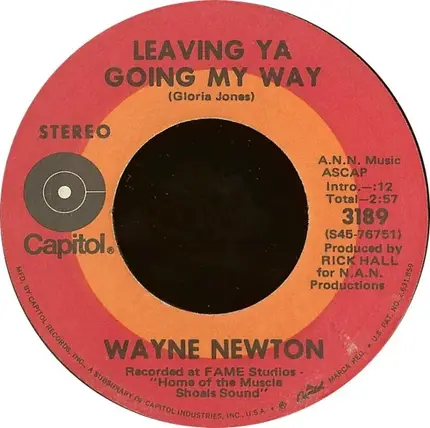 Wayne Newton - Leaving Ya Going My Way