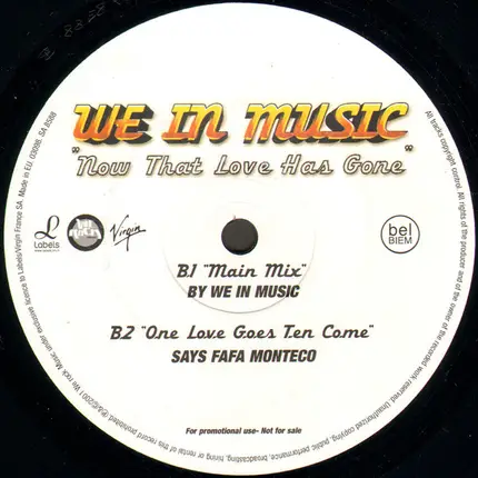 We In Music - Now That Love Has Gone