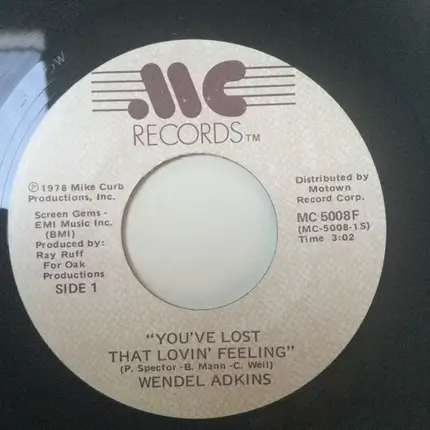 Wendel Adkins - You've Lost That Lovin' Feeling