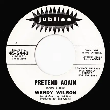 Wendy Wilson - Pretend Again / But Baby