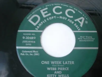 Webb Pierce And Kitty Wells - When I'm With You / One Week Later