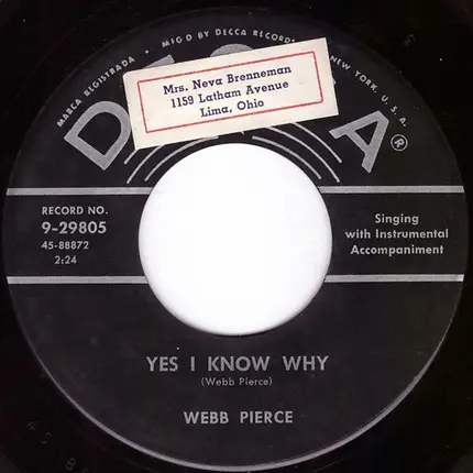 Webb Pierce - Cause I Love You