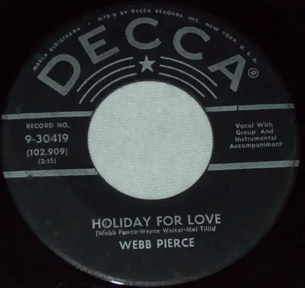 Webb Pierce - Don't Do It Darlin'